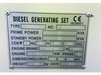 Beinei 4M18 - 22 kVA Generator - DPX-20900  - Elektrikli jeneratör: fotoğraf 4