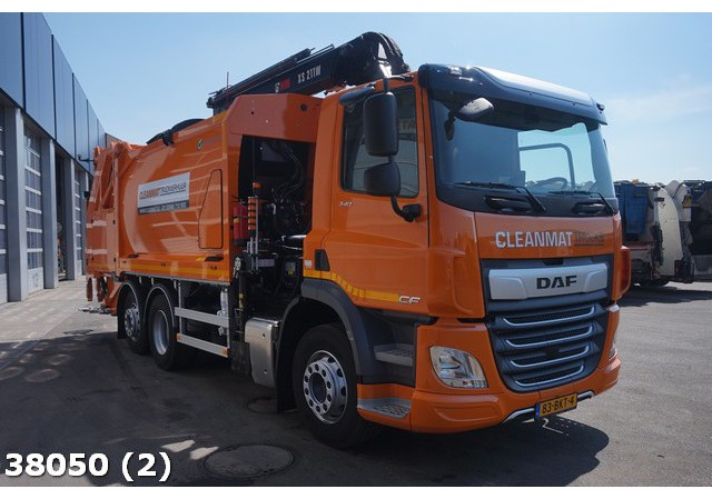 Çöp kamyonu DAF FAN CF 340 Hiab 21 ton/meter laadkraan: fotoğraf 6