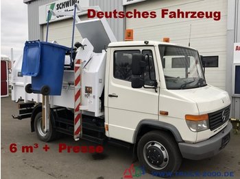 Çöp kamyonu nakliyatı için çöp Mercedes-Benz 814 D 6m³Seitenlader*Presse*1.Hand*DeutscherLKW: fotoğraf 1