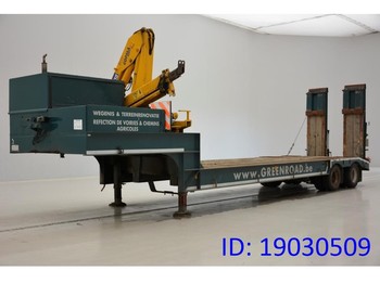 GHEYSEN & VERPOORT Low bed trailer + crane - Alçak çerçeveli platform dorse