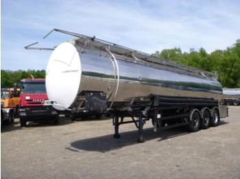 Tanker dorse nakliyatı için kimyasal maddeleri Crane Fruehauf Chemical tank inox 35 m3 / 3 comp: fotoğraf 1