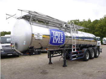 Tanker dorse nakliyatı için gıda maddeleri Feldbinder Food tank inox 23.5 m3 / 1 comp + pump: fotoğraf 1