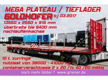 Alçak çerçeveli platform dorse Goldhofer SPN L3 / MEGA PLATEAU TIEFLADER 915 mm max 51 t: fotoğraf 1
