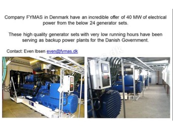Elektrikli jeneratör ABC 40 MW - 24 generator sets with low hours: fotoğraf 1