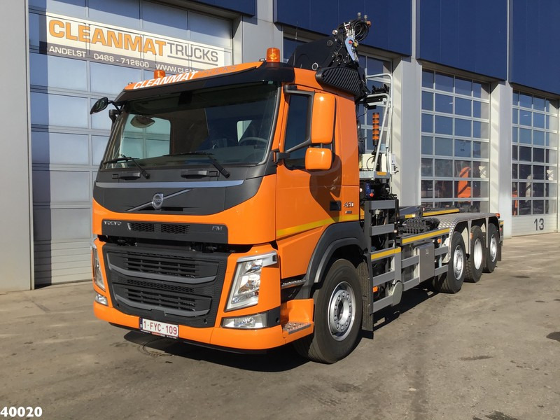 Kancalı yükleyici kamyon, Vinçli kamyon Volvo FM 420 8x2 HMF 28 ton/meter laadkraan Welvaarts weighing system: fotoğraf 2