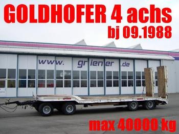 Goldhofer TU4 2 x 2 31/80 BLATT / HYDR. RAMPEN 40 TO. max - Alçak çerçeveli platform römork