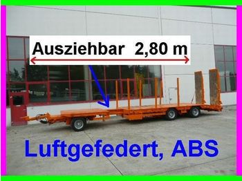 Müller-Mitteltal 3 Achs Tieflader  Anhänger 2,80 m ausziehbar - Alçak çerçeveli platform römork