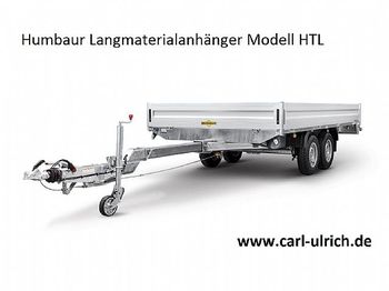 Yeni Platform/ Açık kasa römork Humbaur - Langmaterialanhänger HTL264118 mit Rohrzugdeichsel: fotoğraf 1