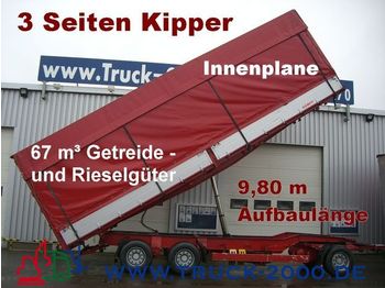 KEMPF 3-Seiten Getreidekipper 67m³   9.80m Aufbaulänge - Tenteli römork