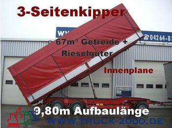 KEMPF 3-Seiten Getreidekipper 67m³   9.80m Aufbaulänge - Tenteli römork